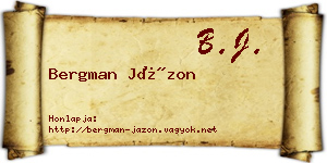Bergman Jázon névjegykártya